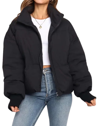 Gihuo Women's Cropped Puffer Jacket